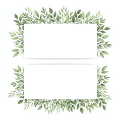 Fototapeta premium Elegant Green Frame with Blank Space for Custom Text or Design