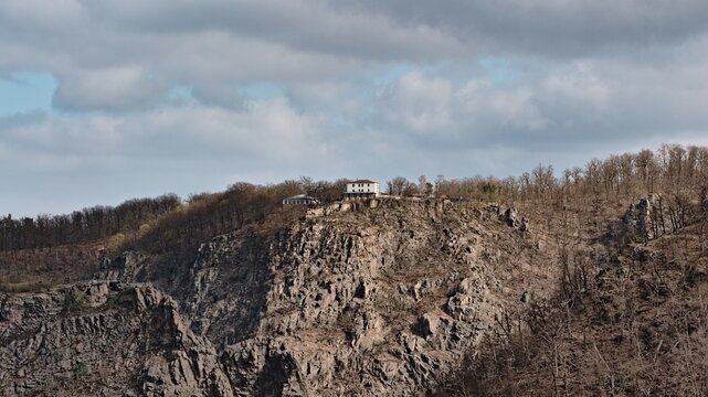 Hexentanzplatz und Bodetal. Vogelperspektive.