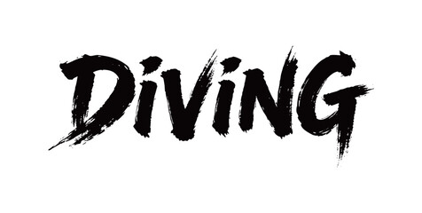 DIVING Handwriting © 炳伟 梁