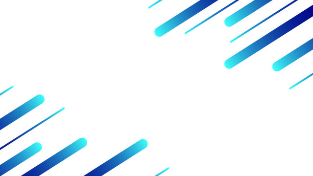 紺と青のグラデーションメンフィス背景 斜め楕円とラインのサイバーデジタルビジネスデザイン 横長 16:9