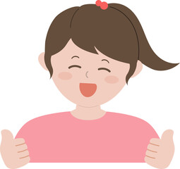 Obraz premium 엄지척 좋아요 어린이