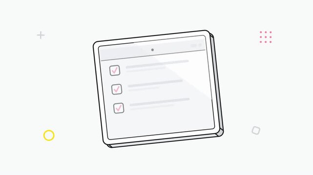 A digital screen showing a completed checklist with a mission complete sign for task management and achievement