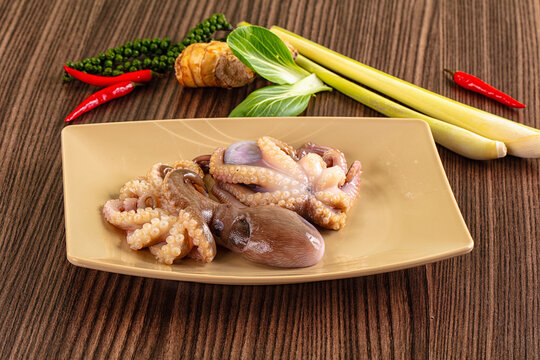 Delicous raw octopus for cooking