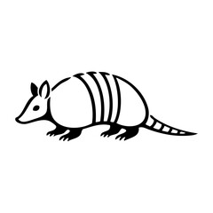 Logotipo con dibujo minimalista con líneas de un armadillo visto de perfil © teracreonte