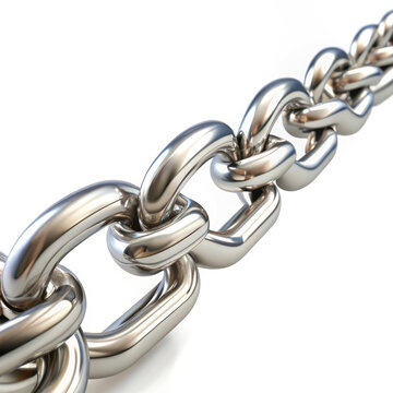 3d silver chain