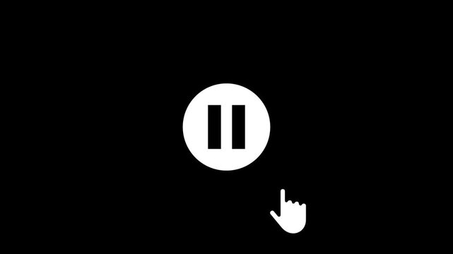 Music play button icon animation. video play icon for website and mobile phone motion graphics. Modern video player timeline interface 4k video footage.