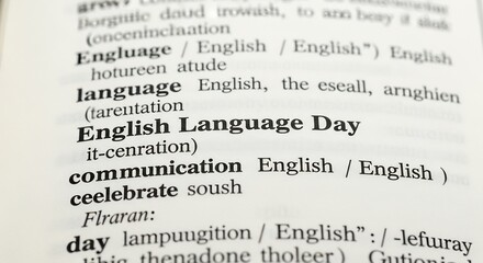 Fototapeta premium English Language Day celebration to promote bilingualism and multilingualism around the world