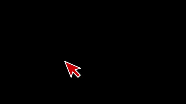 Computer click burst icon animation. Cursor sign burst motion graphics. arrow mouse cursor 4k video footage.