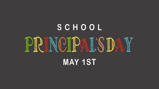 School principals day text animation suitable for school websites, social media, newsletters, and emails.