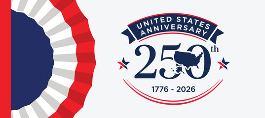 Obraz premium American Patriotic Sale Banner – 250 Years Independence Theme