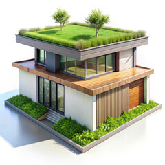 Fototapeta premium 3d render of a modern house