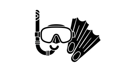 Snorkeling gear illustration with mask. © Nasoha_Alhabib