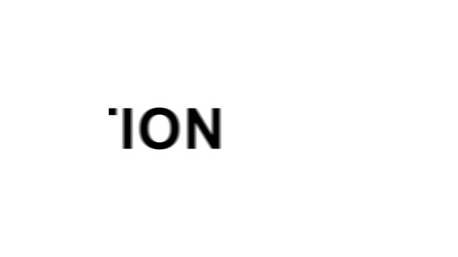 Animated text MOTION moving smoothly on screen in modern motion graphics style. Motion text, animated title, typography animation, kinetic typography, motion design concept