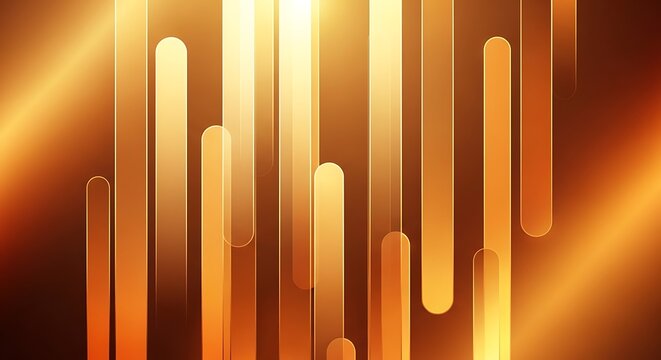 Golden sound wave bars vector illustration with glowing light effect