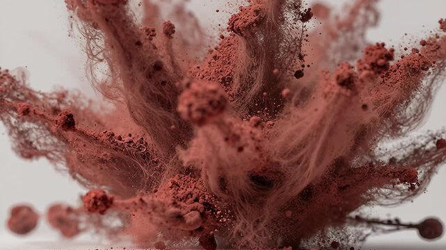 Vibrant Red Smoke Explosion Creating Artistic Visuals