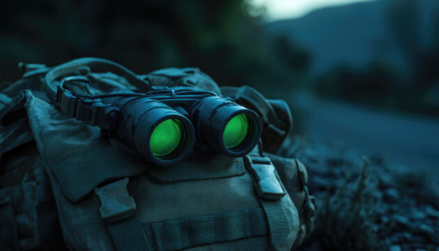 night goggles, military binoculars, tactical optics device, army surveillance gear, infrared goggles, defense optics, spy gear, security equipment, optical surveillance, military night gear, reconnais