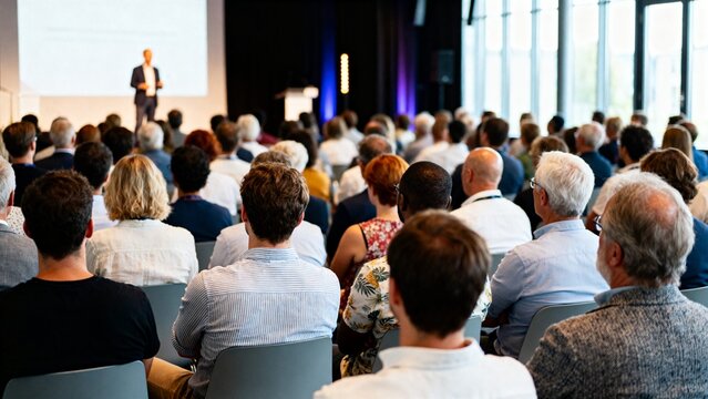Rede, audience of adults, Vortrag, Pr&auml;sentation