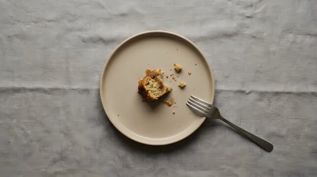 Small cake piece with fork
