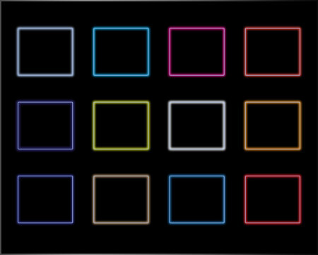 black and white square buttons