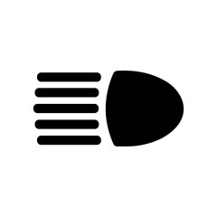 High Beam Headlight Dashboard Icon Vector © Ali