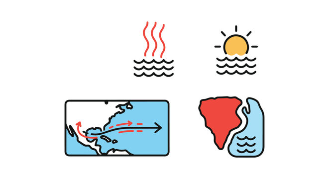 Gulf Stream Line art vector clean abstract minimal illustration