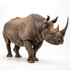 Fototapeta premium rhino on white background