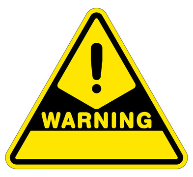 warning sign triangle yellow template 