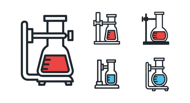 Burette Line art vector set clean abstract creative illustration