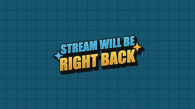 animated stream overlays, starting screen, offline screen, be right back screen, ending screen