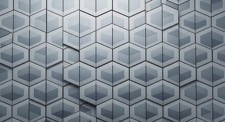 Obraz premium A close-up view of a metallic honeycomb pattern with hexagons