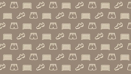 Obraz premium soccer doodle vector pattern design