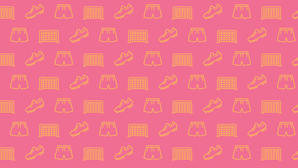 Obraz premium soccer doodle vector pattern design
