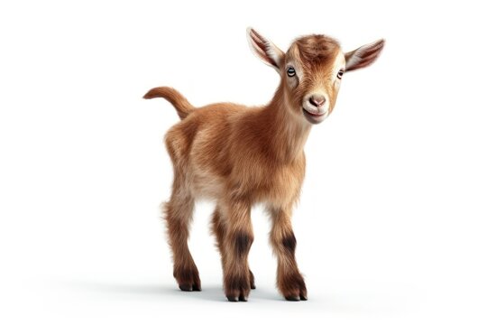 Brown baby goat livestock wildlife mammal.
