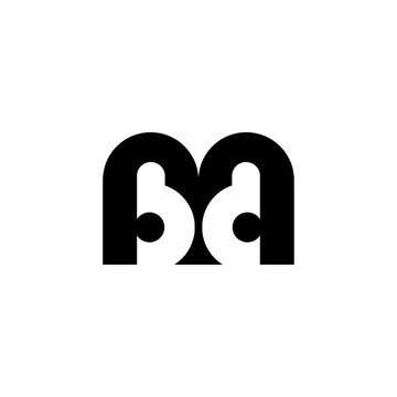 Letters BDM Monogram Watching Cat Eyes Logo Design