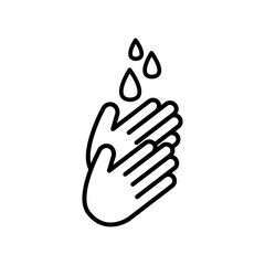 Obraz premium Hygiene vector icon. Wash hands illustration sign. purity symbol. Disinfection logo.