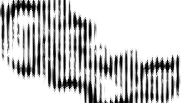 Black and white editable design element with smooth transition halftone effect with dynamic ways for sporty background and jersey design. Fully editable vector element. 