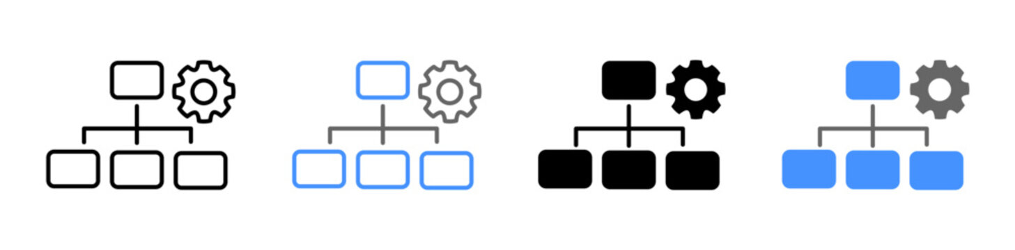 Work Breakdown and Structure Icon Vector Illustration Editable