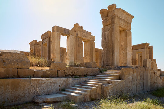 Ruins of ancient persia city Persepolis in Iran