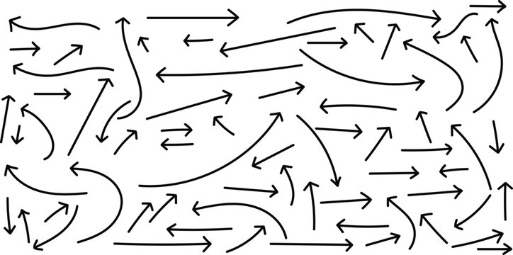 Chaotic arrow diagram a visual representation of random directional flow and complexity