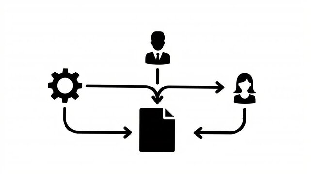 Automated Business Workflow and Task Delegation Infographic Animation