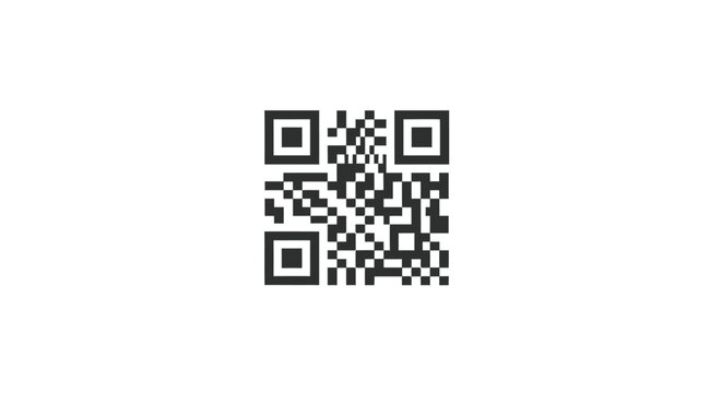 QR code image on a white background, representing data and technology