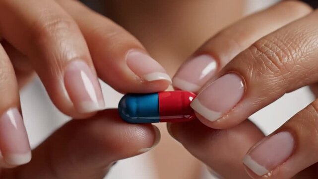 Red blue capsule