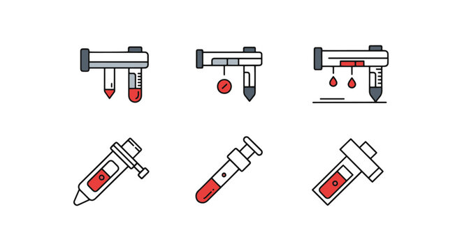 Drug Testing Line art vector abstract modern minimal illustration