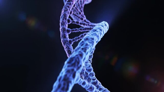 Double helix DNA strand for commercial backgrounds, digital design, and advertising