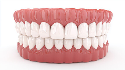 Fototapeta premium Ultra realistic ceramic veneer front teeth with natural enamel finish