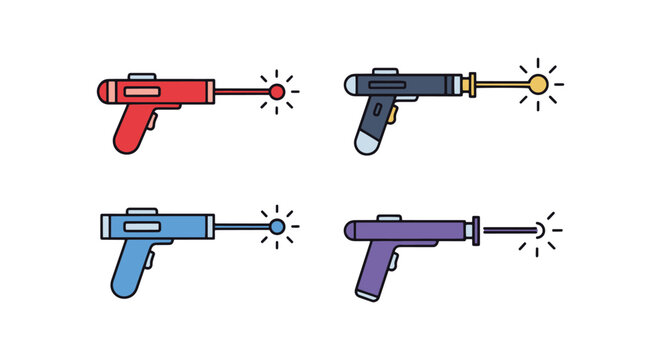 Laser Pointer Line art vector abstract color shapes