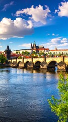 Obraz premium Prague cityscape view