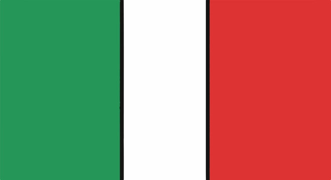 Abstract vertical tricolor of green, white, and red