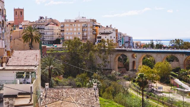 Close-up of Villajoyosa Bridge and Pelot&oacute;n