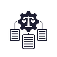 Obraz premium compliance management icon with documents